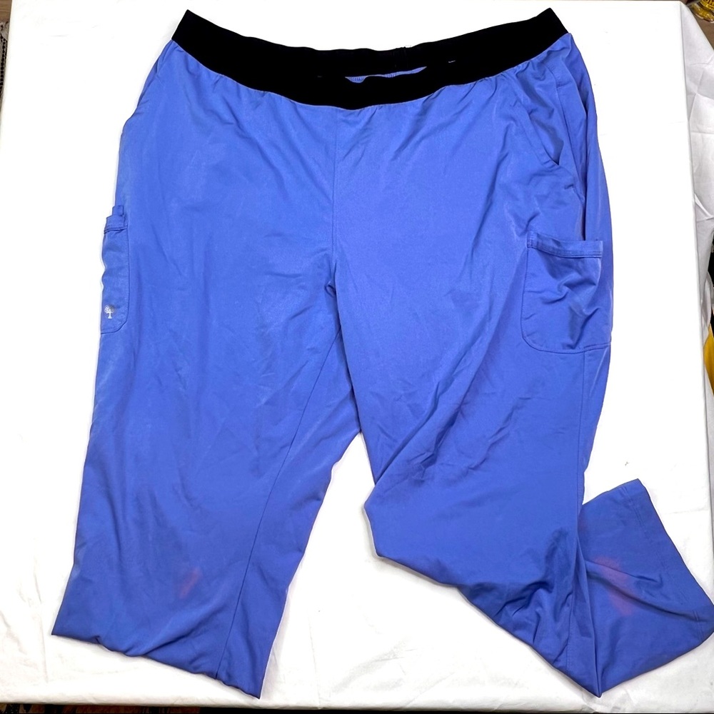 Healing Hands HH Works Scrub Pants Sz 3XP  Light Blue Bottoms Nurse A050222